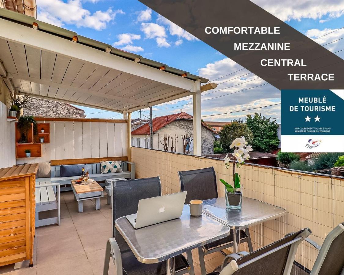 Ferienwohnung Appart Cosy Terrasse Gare De Nîmes Exterior foto
